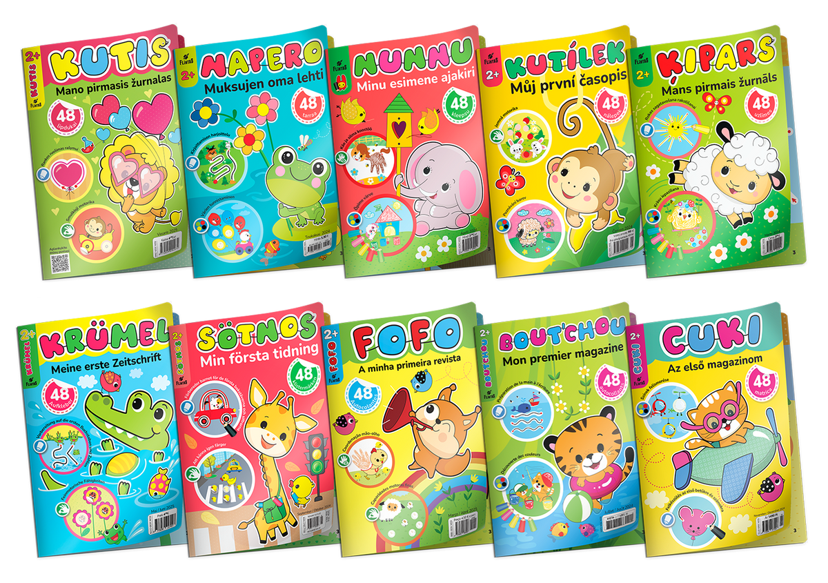 Napero and sister magazines' covers in different European countries